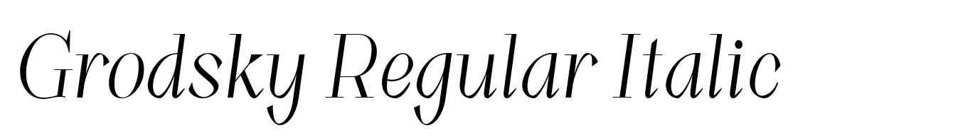 Grodsky Regular Italic